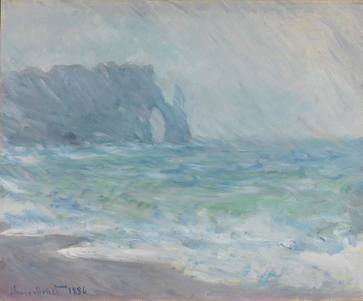 Regnvær, Étretat [Maleri]