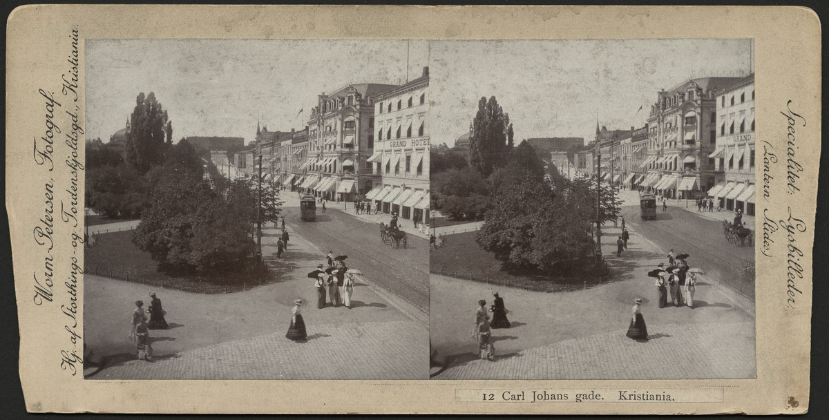 Carl Johans gade. Kristiania [Fotografi]