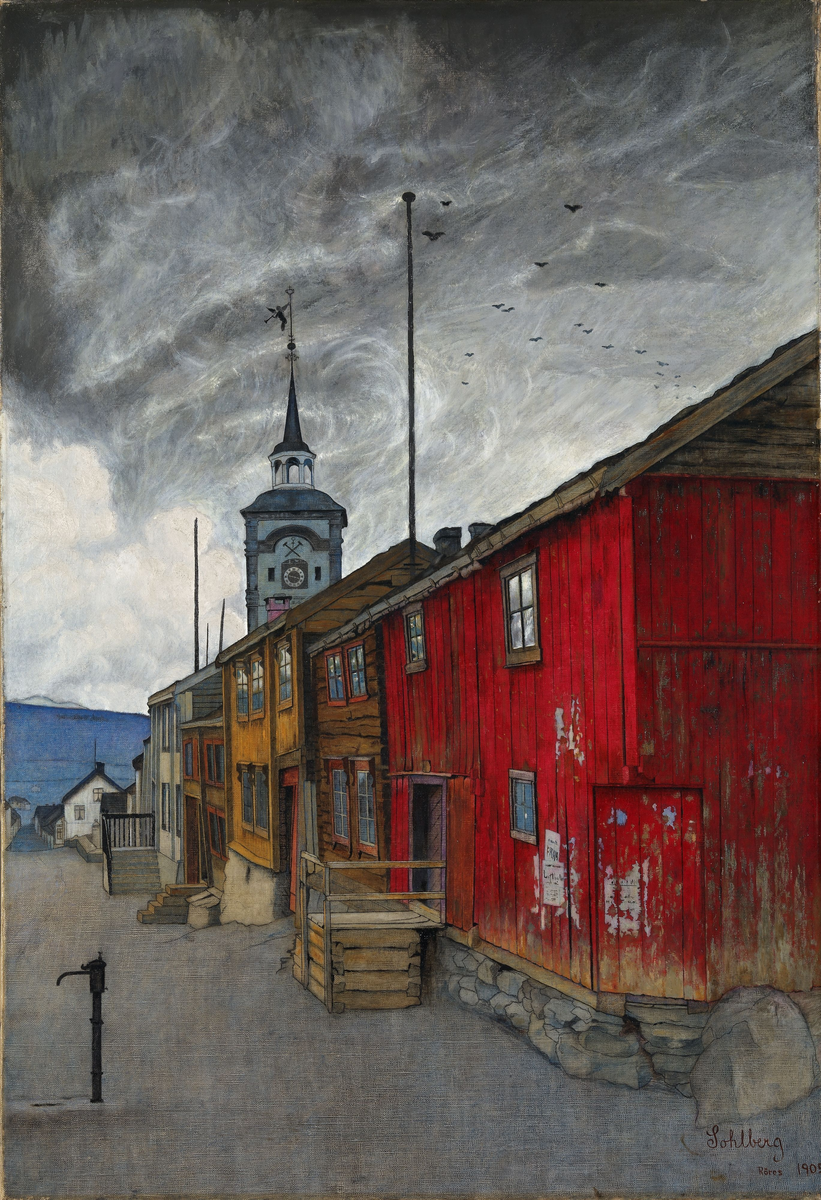 Gate i Røros [Maleri]