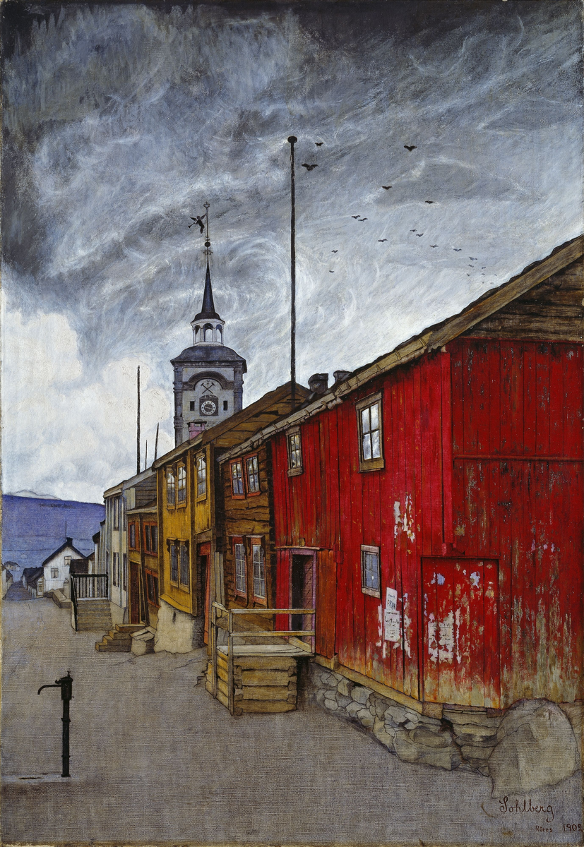 Gate i Røros [Maleri]
