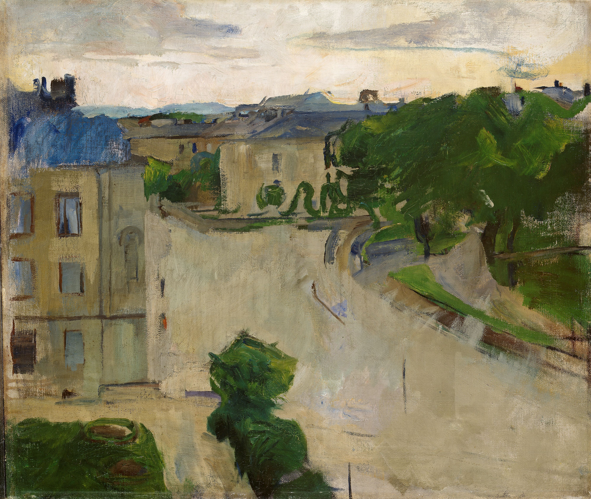 Utsikt fra min altan, Hansteensgate 2 [Maleri]