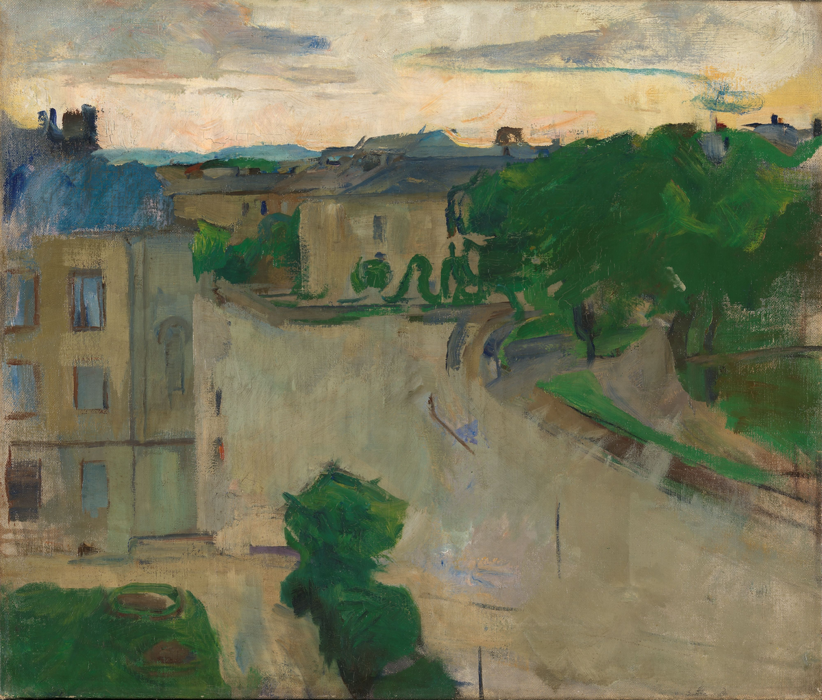 Utsikt fra min altan, Hansteensgate 2 [Maleri]