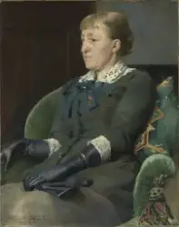 Kunstneren Kitty Kielland [Maleri]