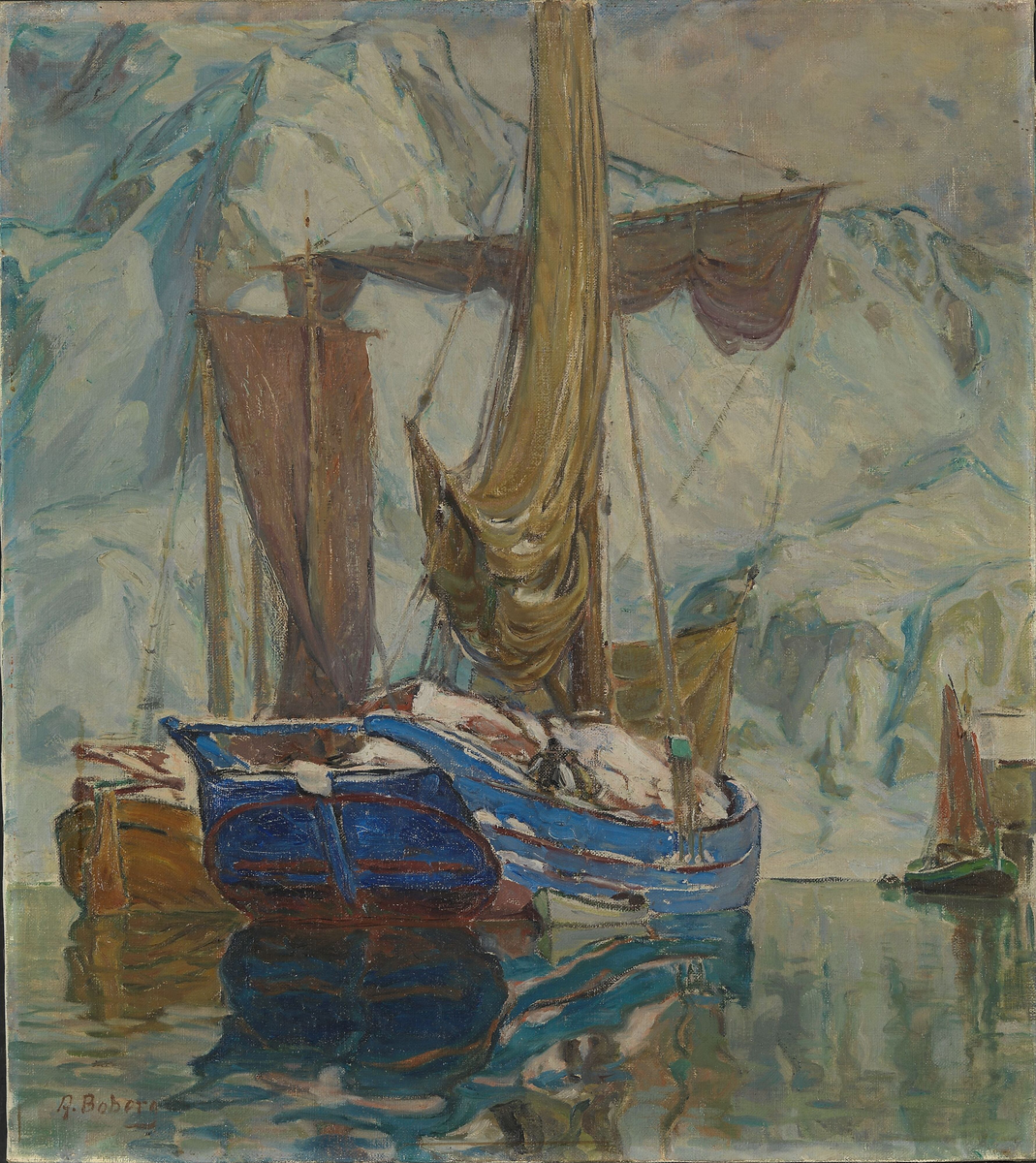 Den blå båten [Maleri]