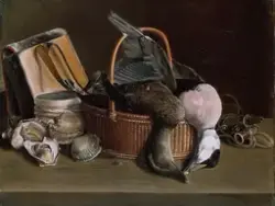 Stilleben med to ender [Maleri]