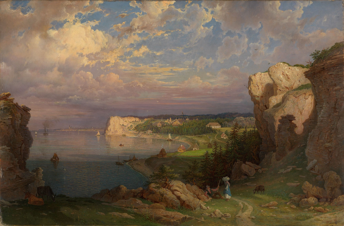 Utsikt fra Högklint mot Visby [Maleri]