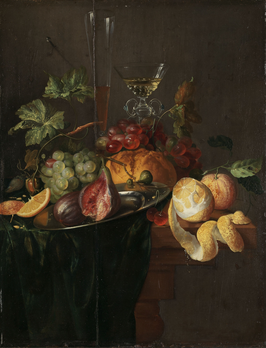 Frukt og vin [Maleri]