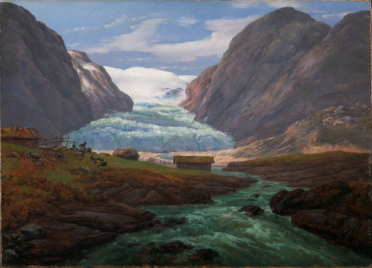 Blick auf den Nigardsbreen im Jostedalen [Maleri]