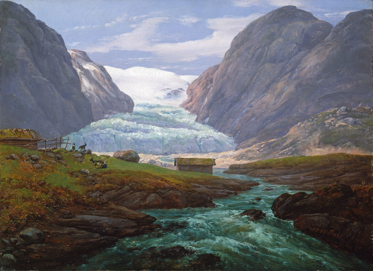 Blick auf den Nigardsbreen im Jostedalen [Maleri]