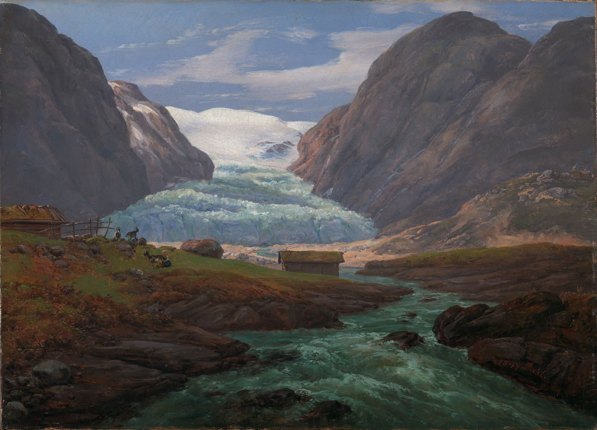 Blick auf den Nigardsbreen im Jostedalen [Maleri]