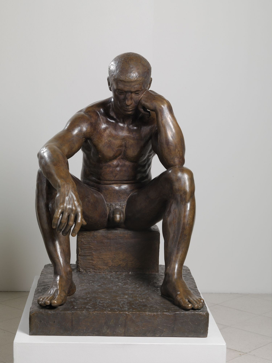 Sittende atlet [Statue]