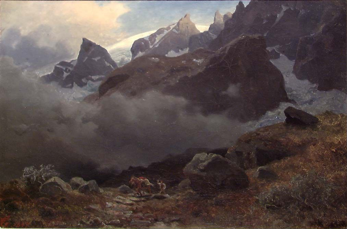 Høyfjell i uvær [Maleri]