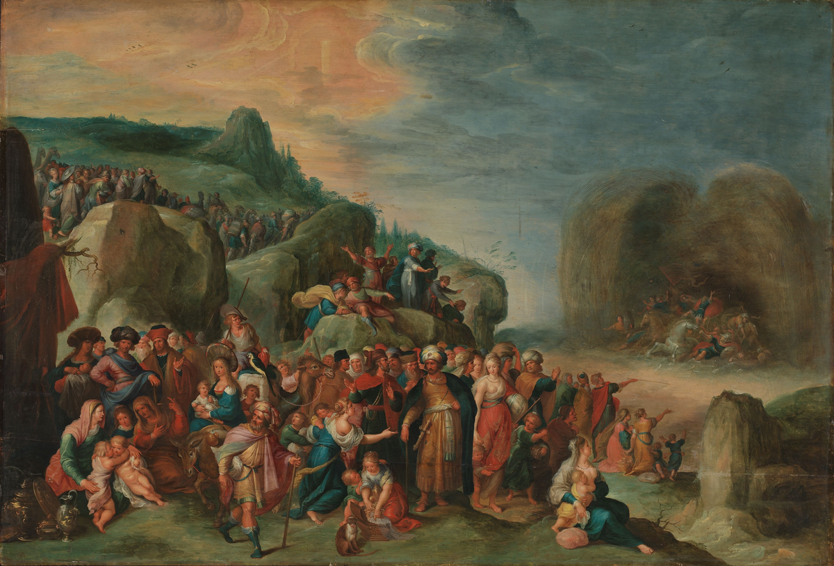 Moses og flukten fra Egypt [Maleri]