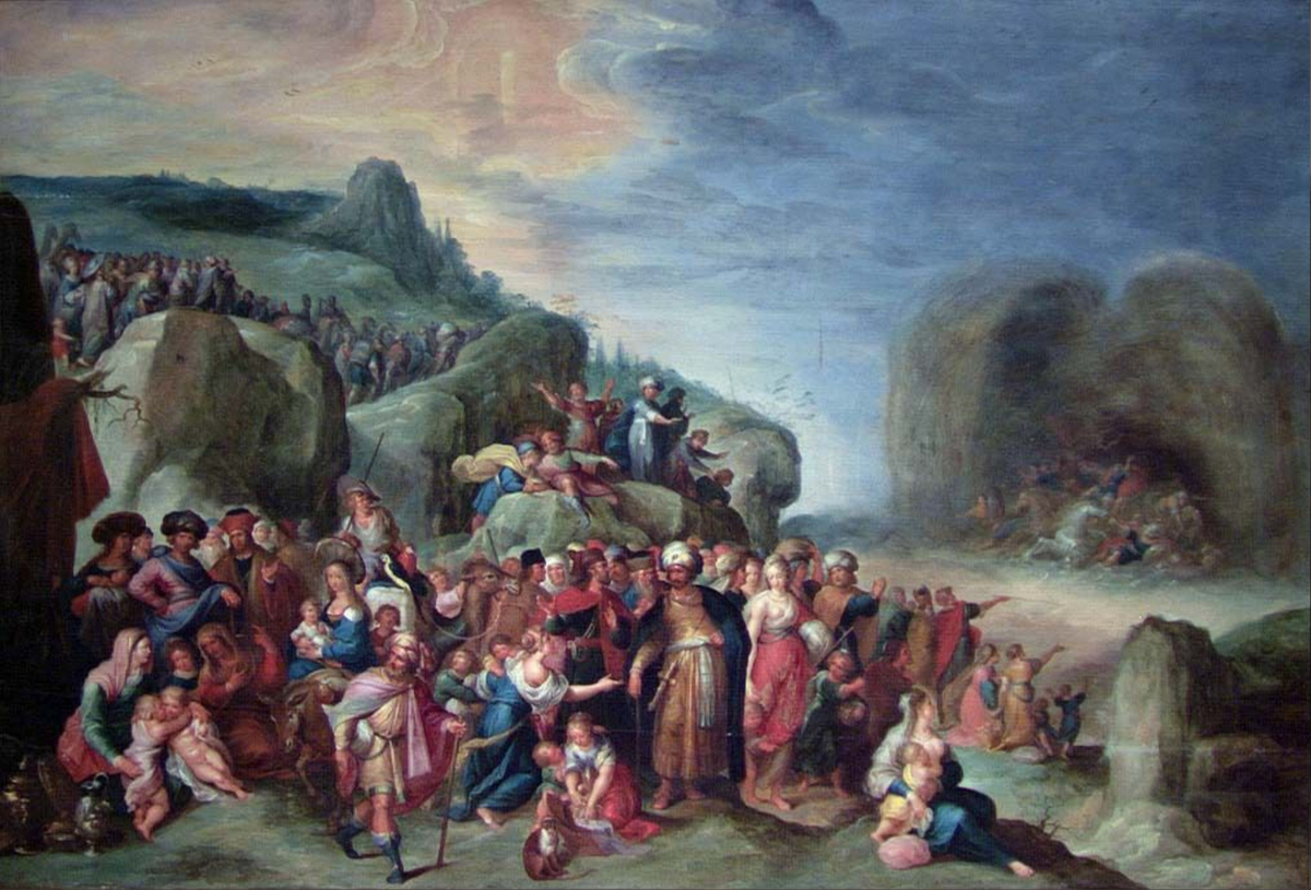 Moses og flukten fra Egypt [Maleri]