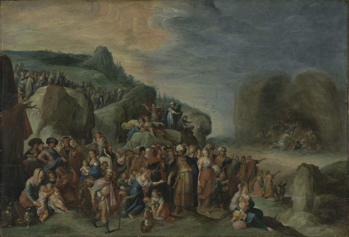 Moses og flukten fra Egypt [Maleri]