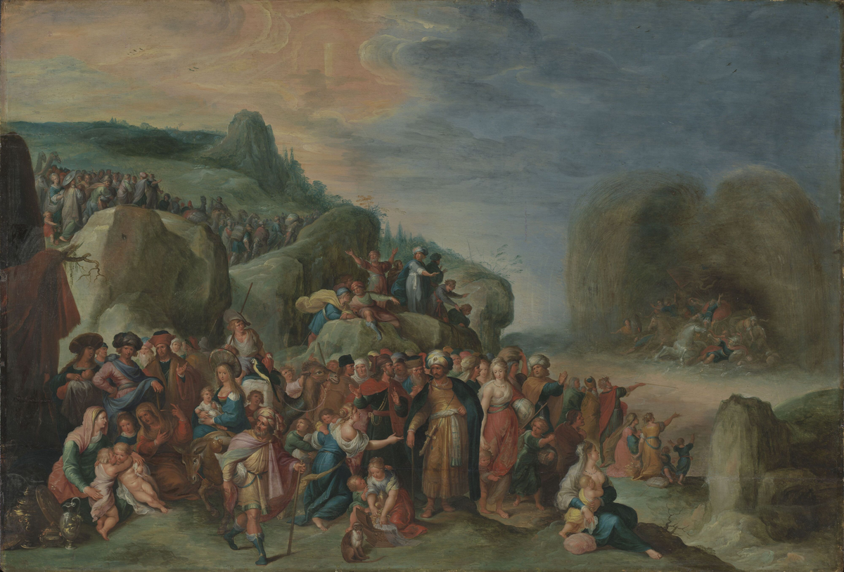 Moses og flukten fra Egypt [Maleri]