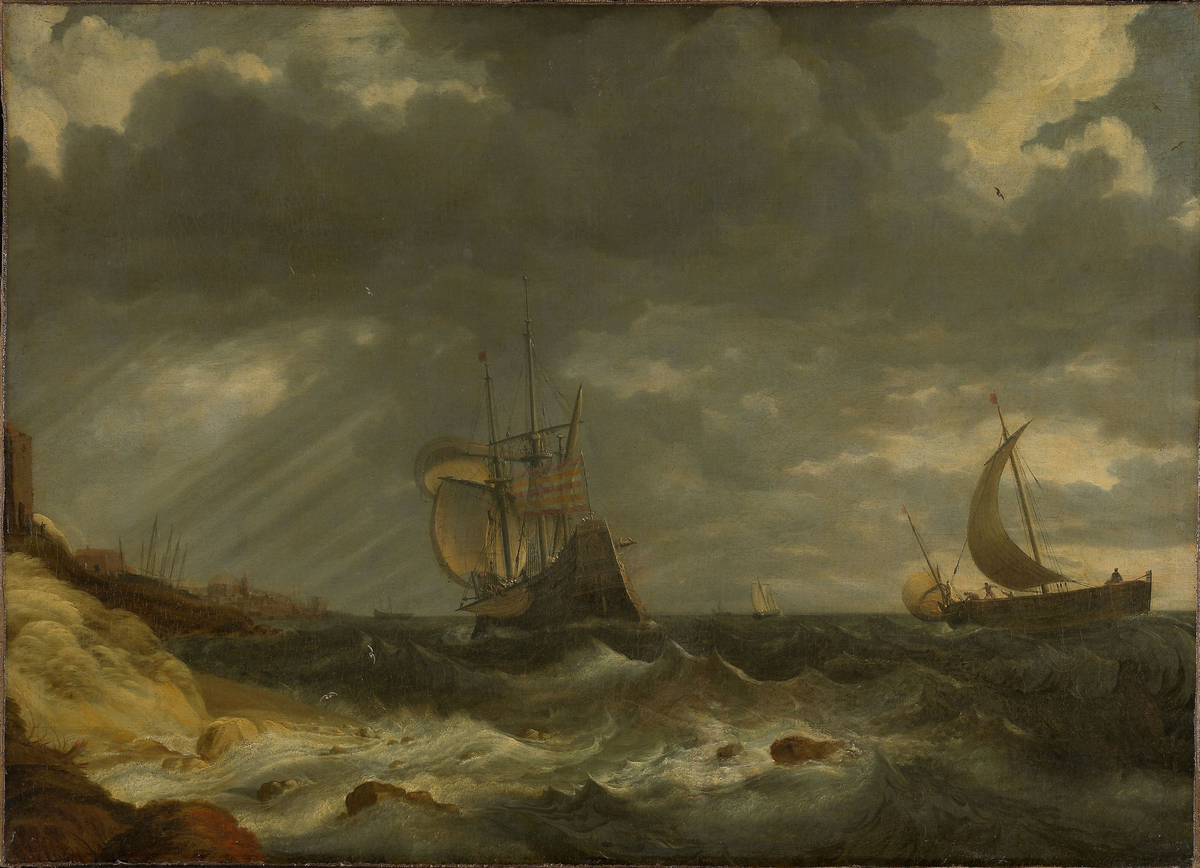 Innseilingen til en havn [Maleri]