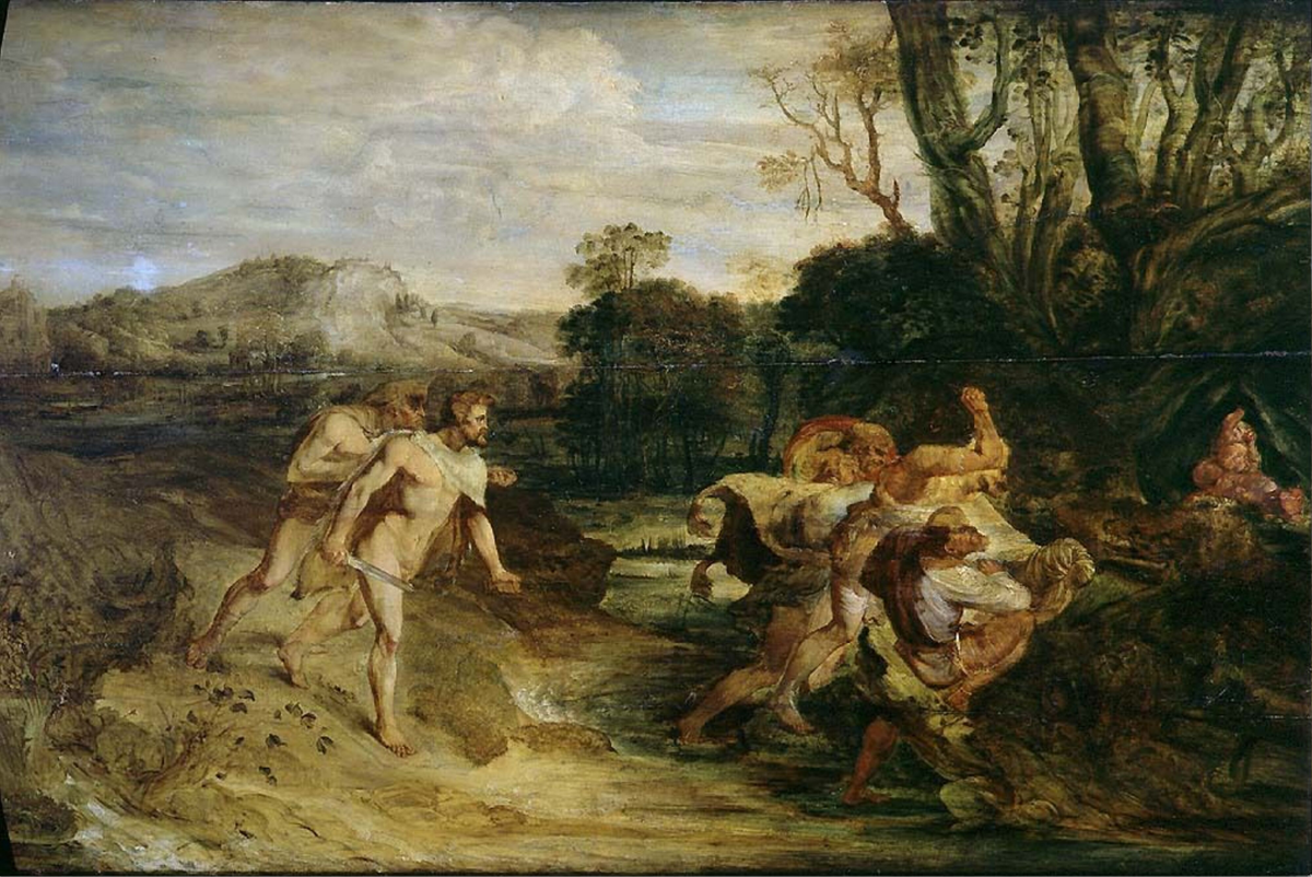 Romulus og Remus blir funnet [Maleri]