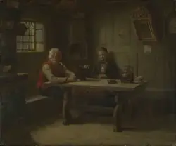 De ensomme gamle, (Husandakt) [Maleri]