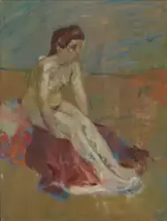 Modellstudie til "Sif" [Maleri]