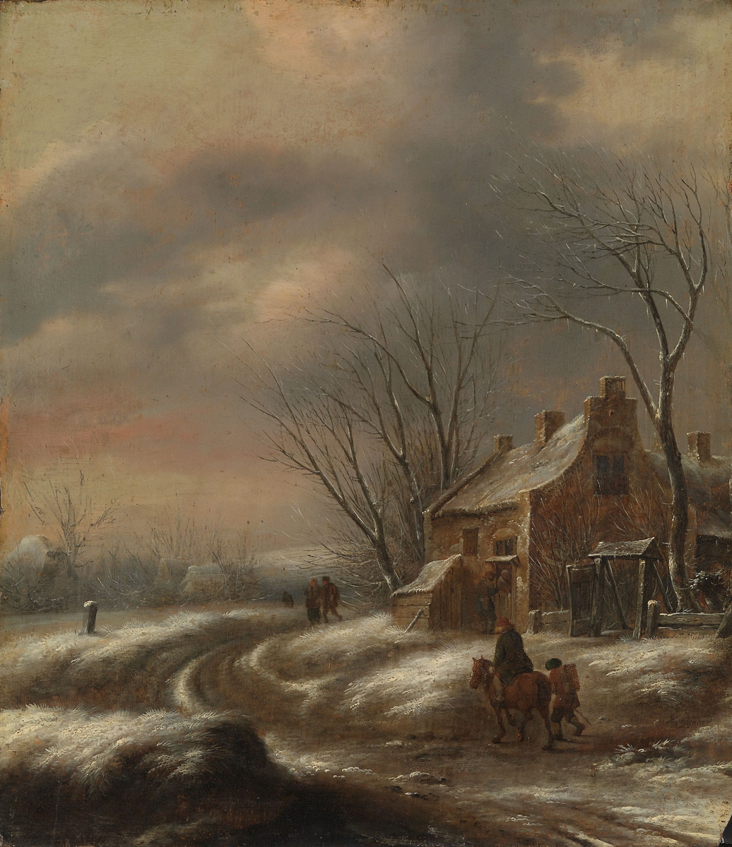 Hollandsk vinterlandskap [Maleri]