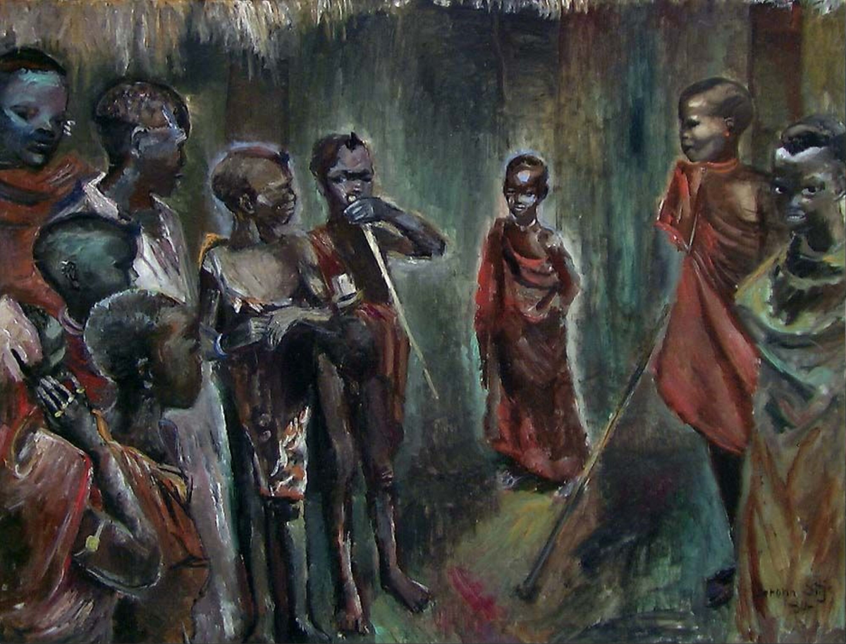 Wakikuyu-barn [Maleri]