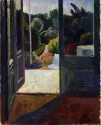 Utsikt fra verandaen [Maleri]