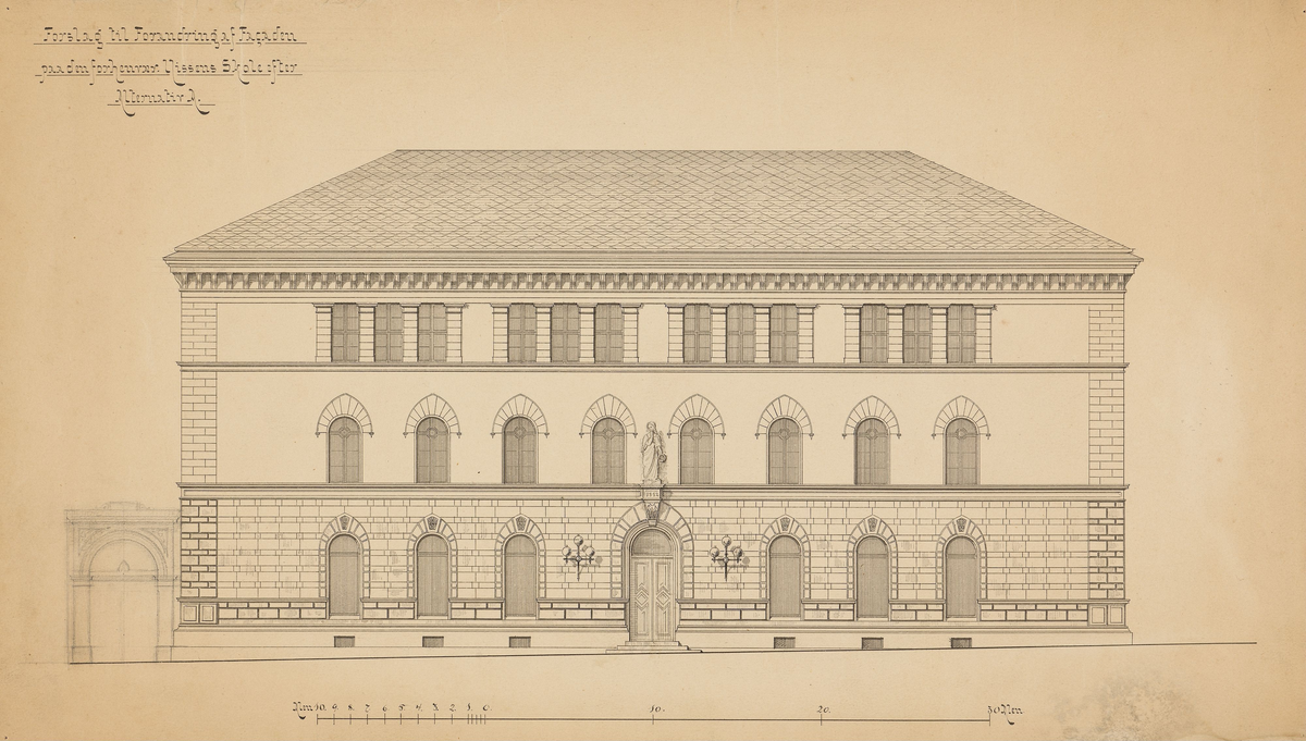 Oppmåling Rosenkrantz gate 7/ Kristian IVs gate [Fasadeoppriss]