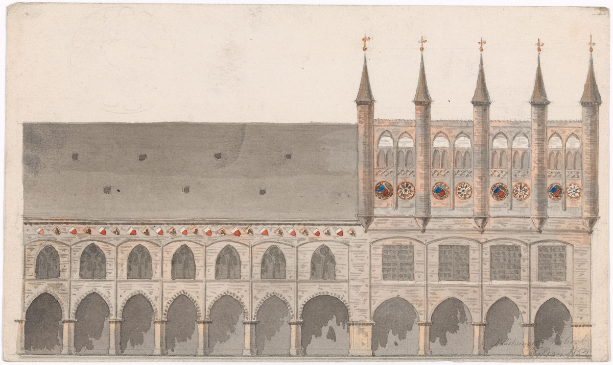 Rådhuset i Lübeck [Tegning]