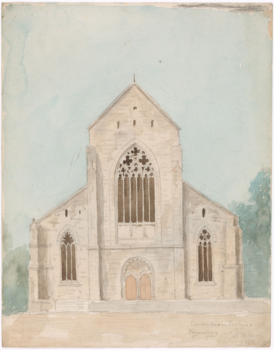 Domkirken i Regensburg [Tegning]