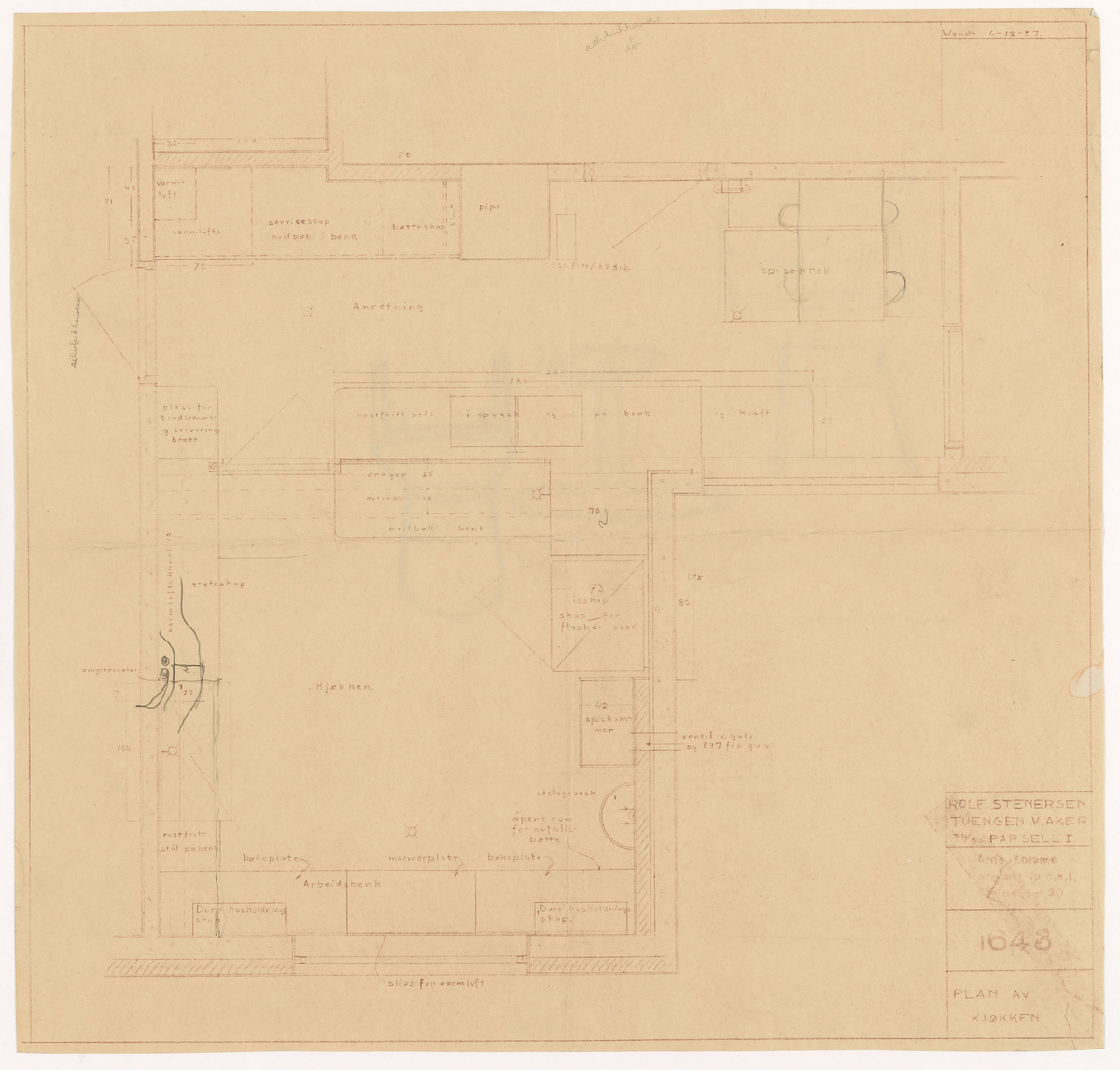 Villa Stenersen [Plantegning]