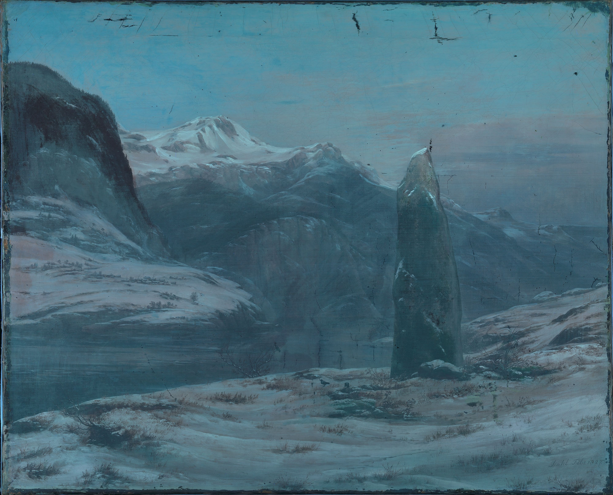 Vinter ved Sognefjorden [Maleri]