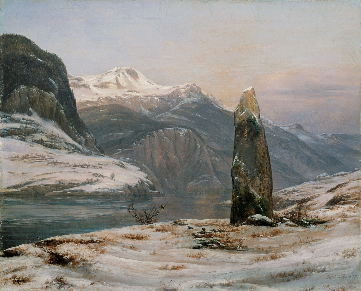 Vinter ved Sognefjorden [Maleri]