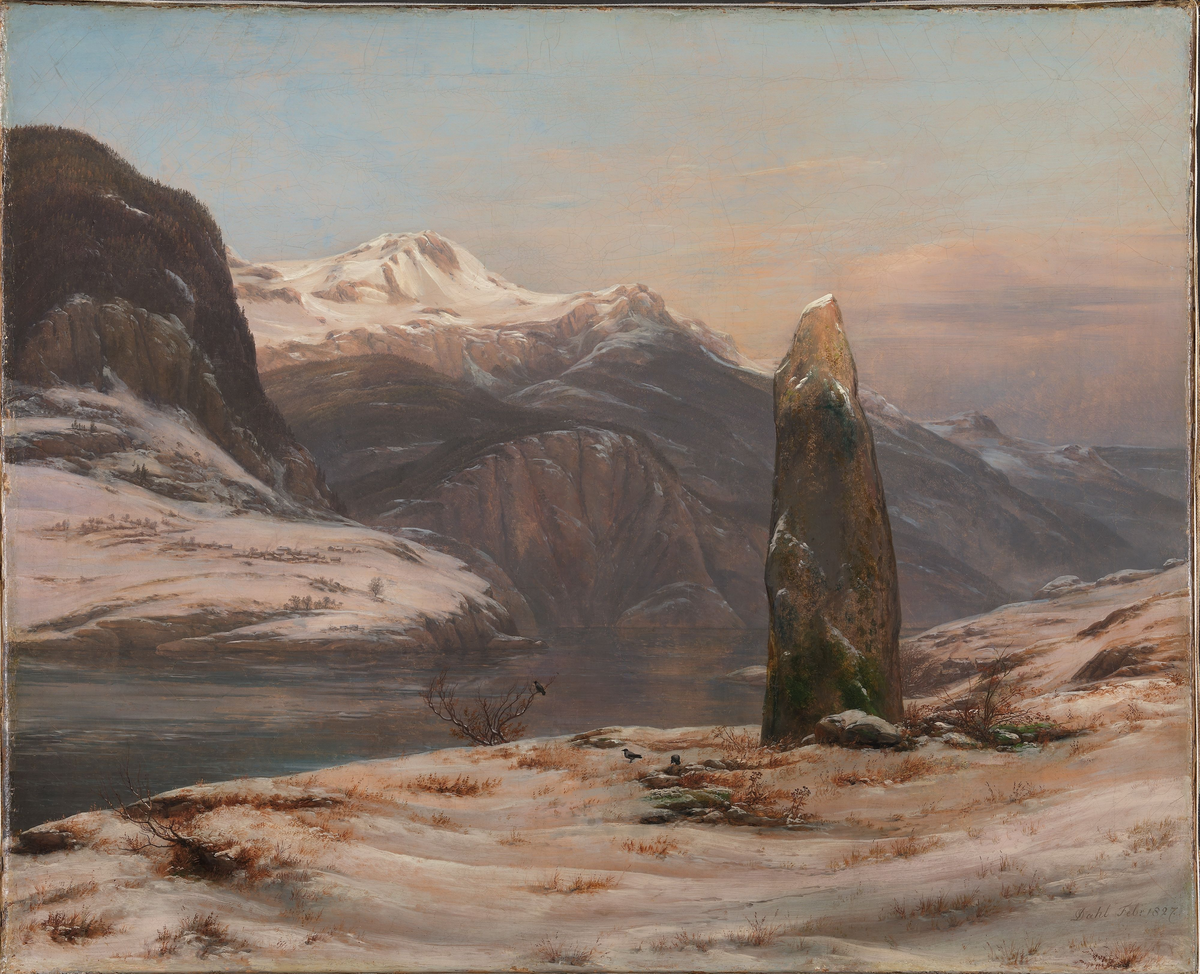 Vinter ved Sognefjorden [Maleri]