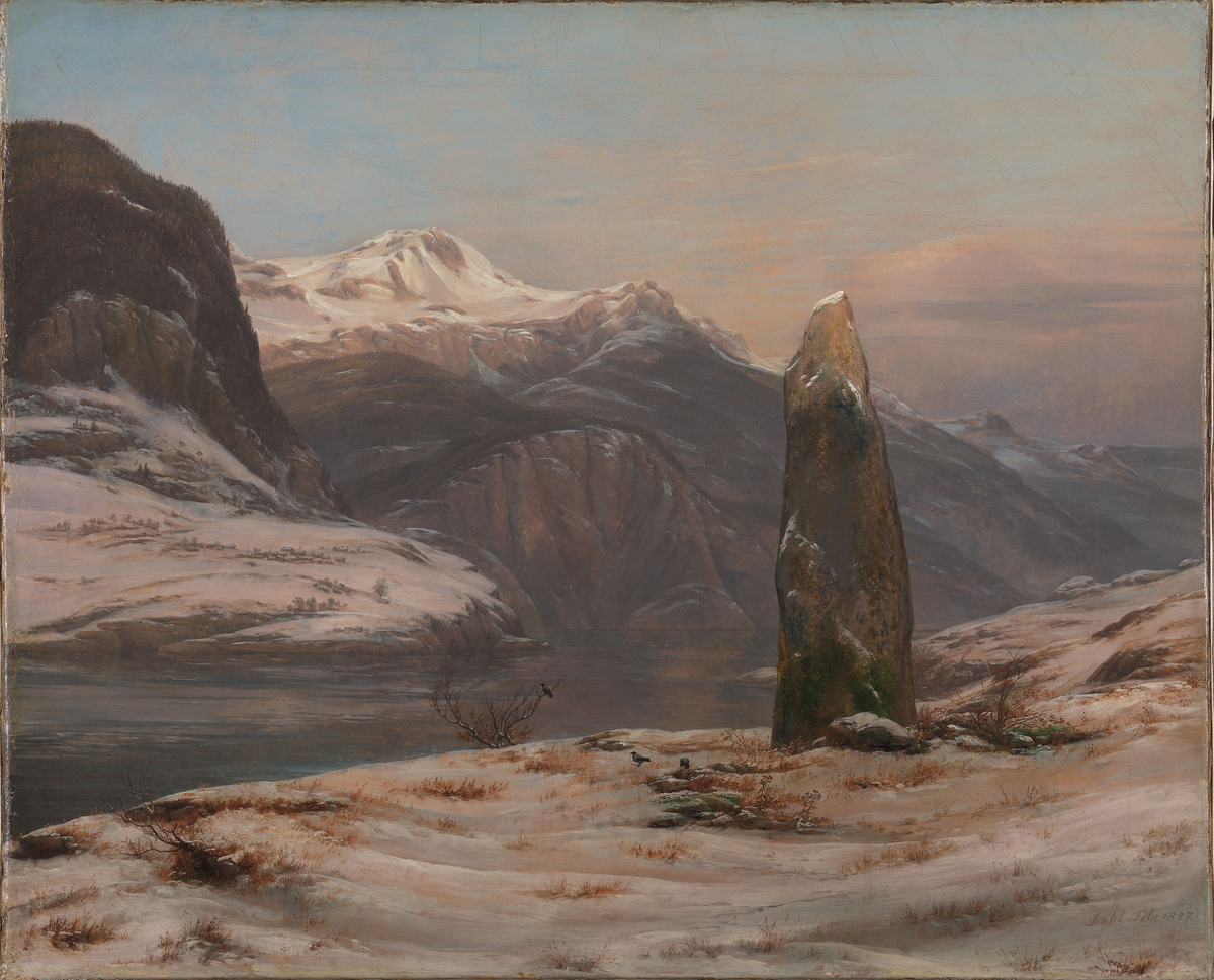 Vinter ved Sognefjorden [Maleri]