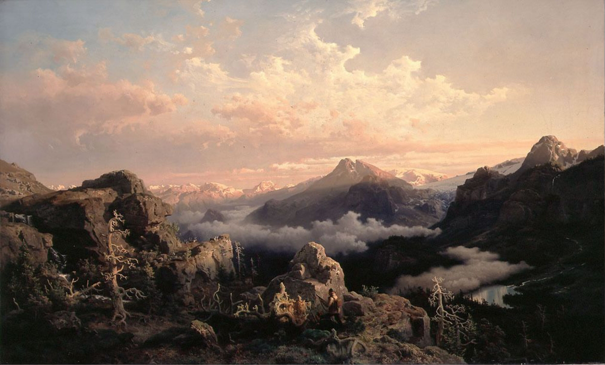 Høyfjell i soloppgang [Maleri]