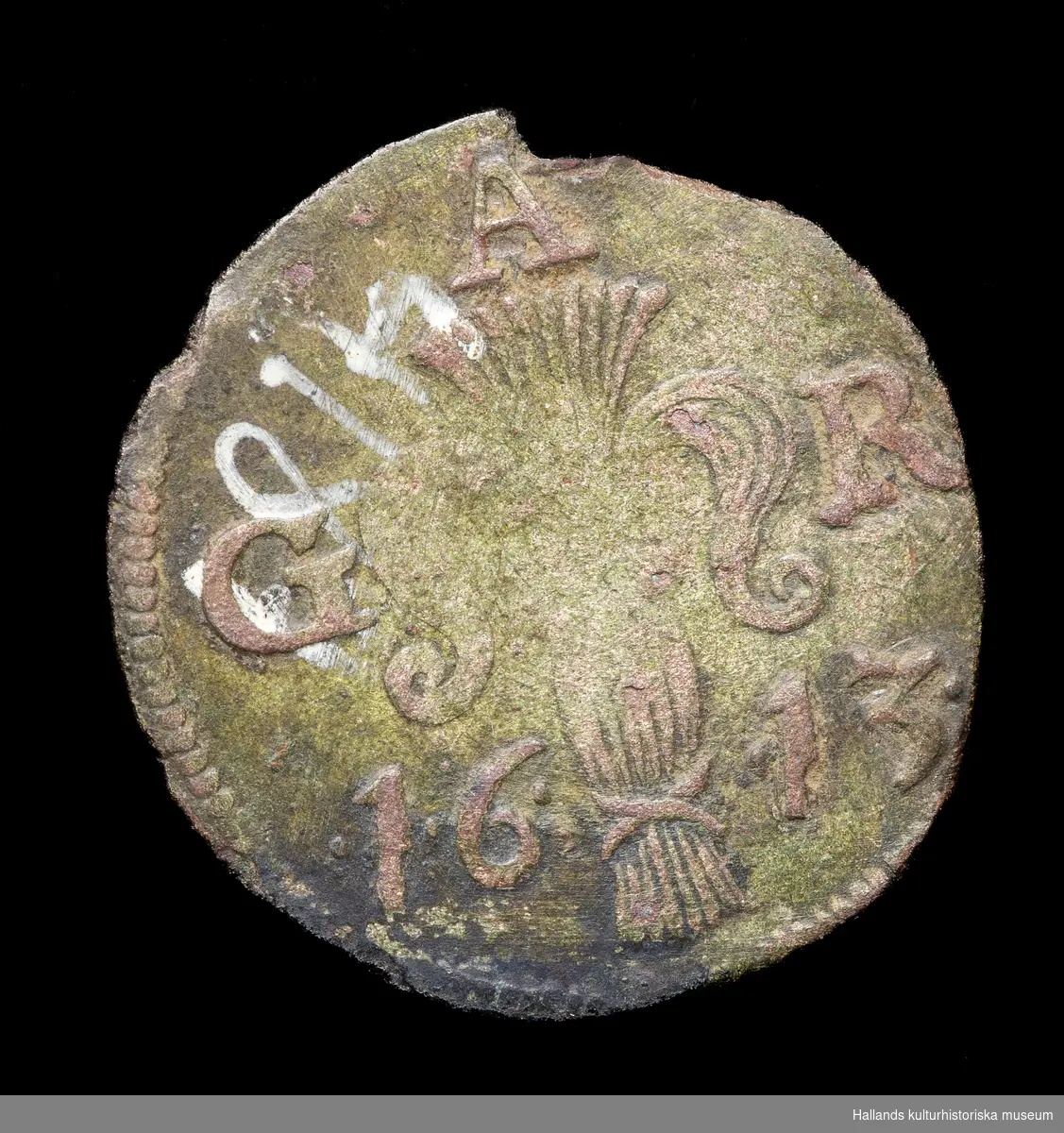 Silvermynt, 1/2 (1) ör. Från 1613.