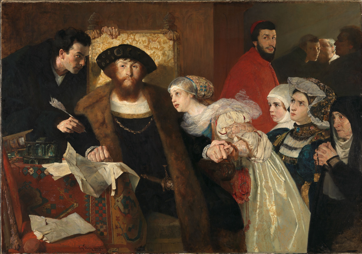 Christian II undertegner dødsdommen over Torben Oxe [Maleri]