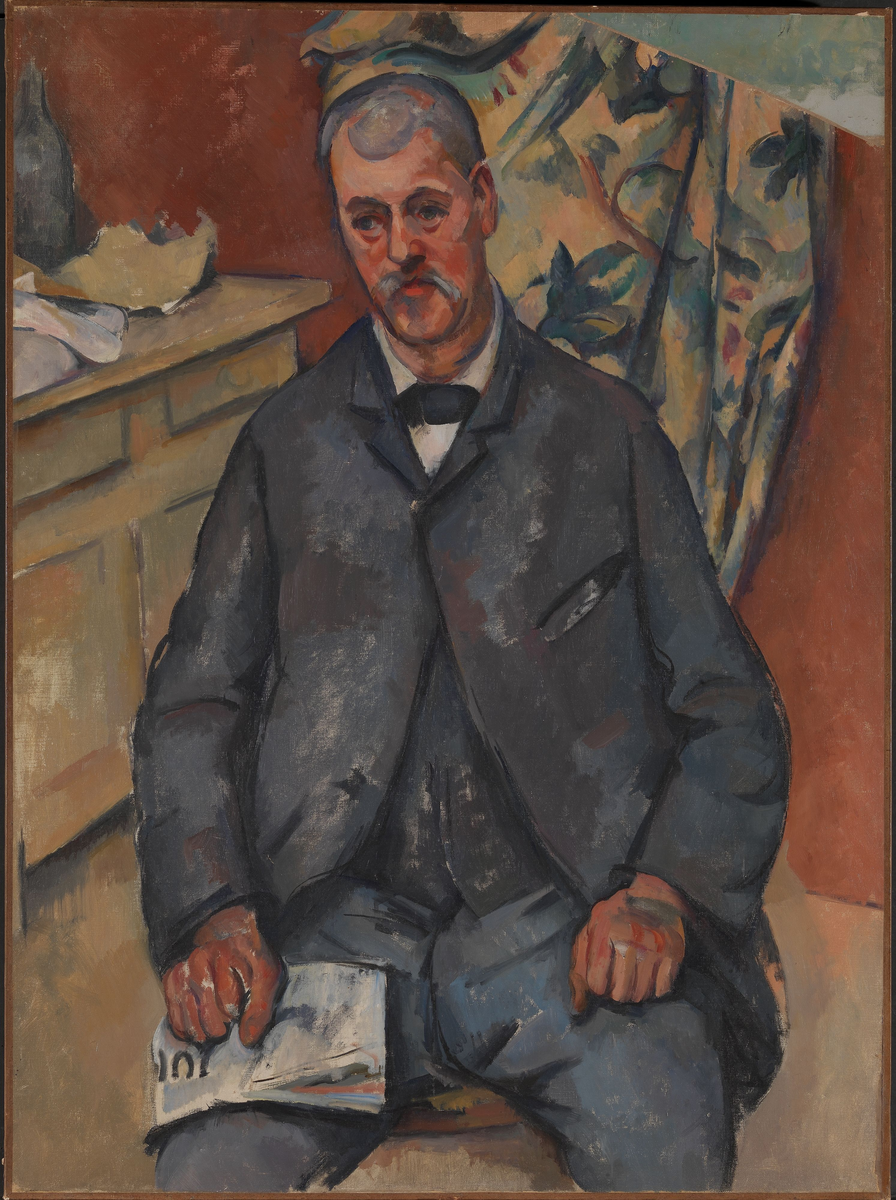 Sittende mann [Maleri]