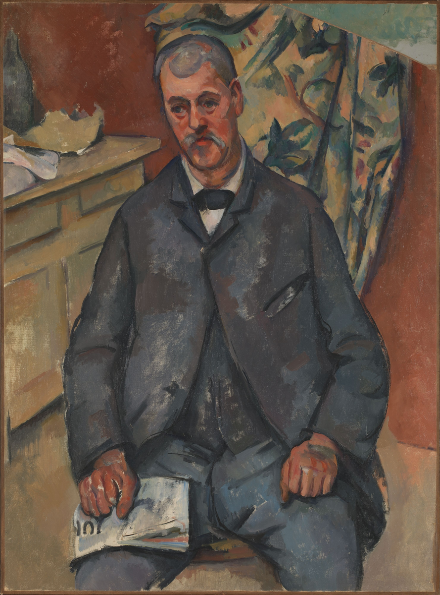 Sittende mann [Maleri]