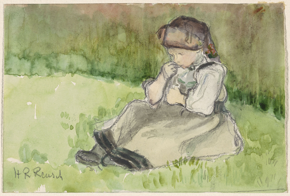 Liten jente, Setesdal [Tegning]