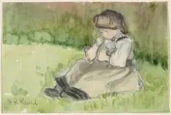 Liten jente, Setesdal [Tegning]