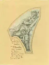 Engel og putti [Tegning]