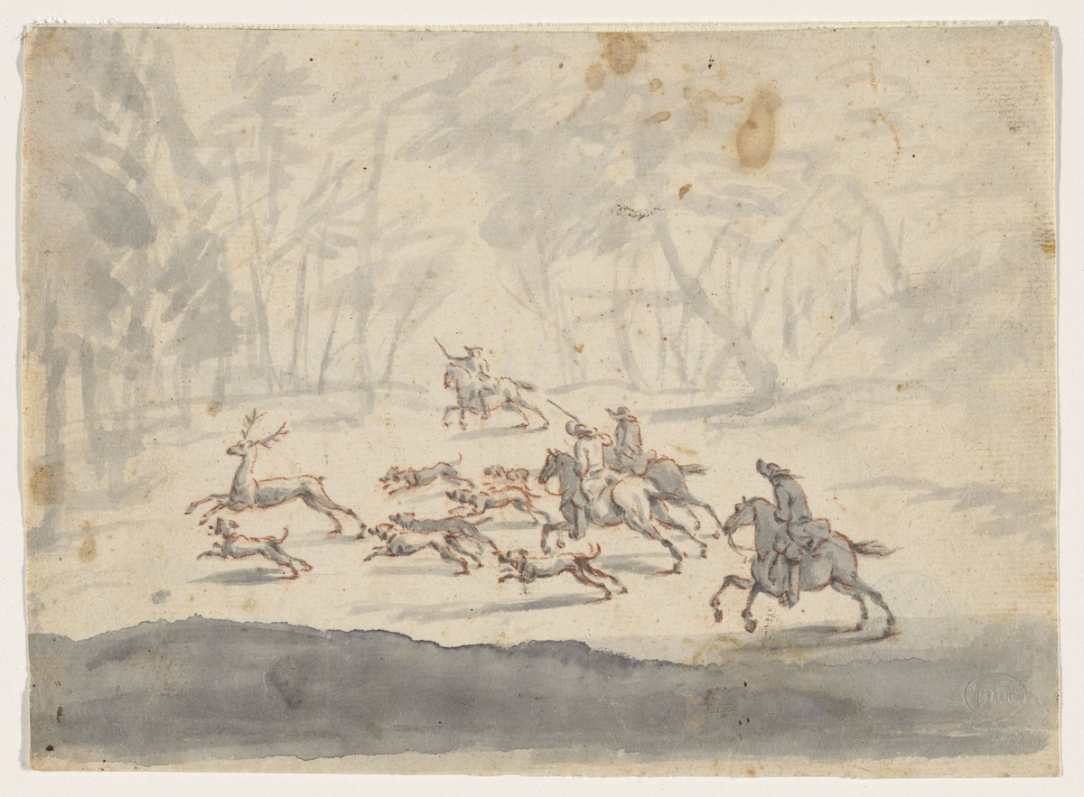 Hjortejakt [Tegning]