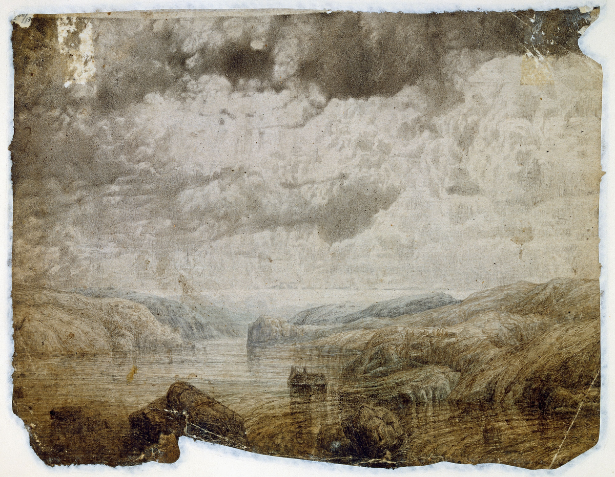 Fjordlandskap [Tegning]