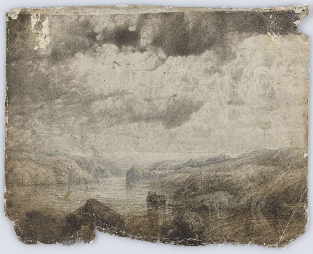 Fjordlandskap [Tegning]