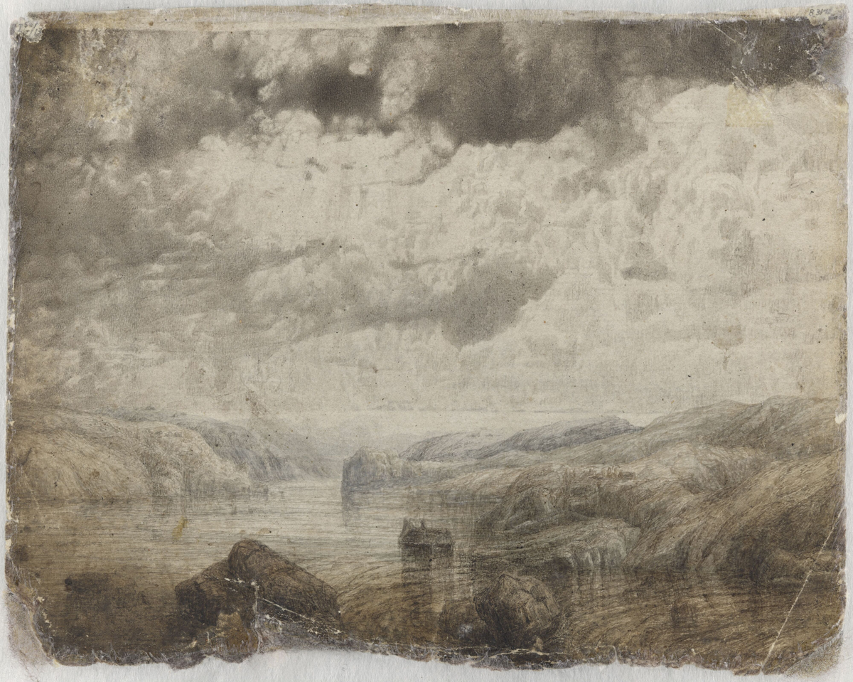 Fjordlandskap [Tegning]