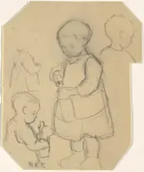 Barnestudier [Tegning]