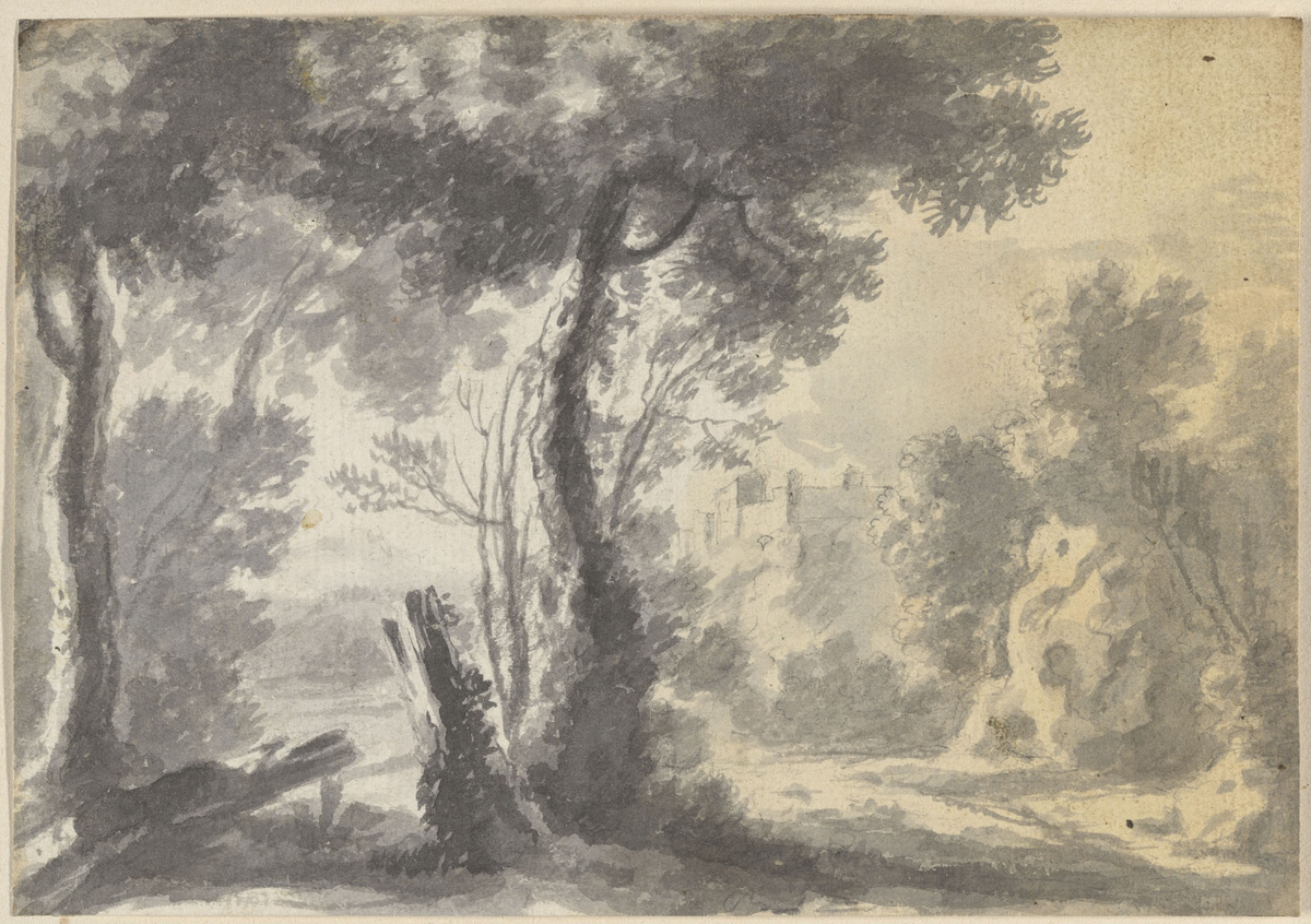 Landskap [Tegning]