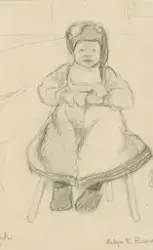 Liten setesdalsjente [Tegning]